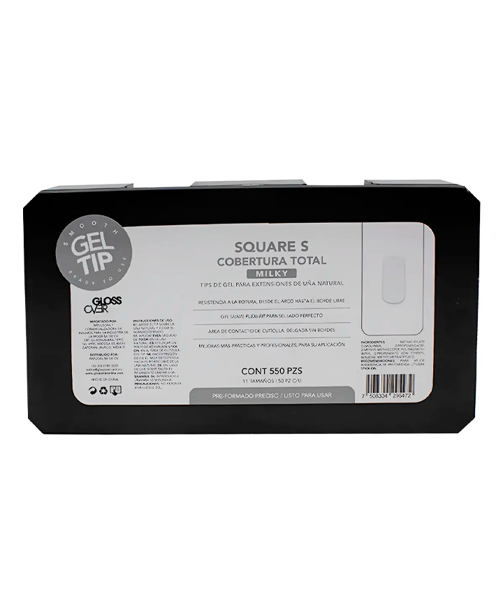 GLOSS OVER GELTIP SQUARE S MILKY / BOX 550 PZAS.
