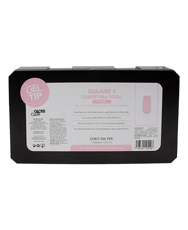 GLOSS OVER GELTIP SQUARE S PINK / BOX 550 PZAS.