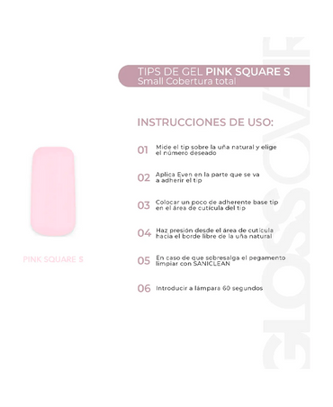 GLOSS OVER GELTIP SQUARE S PINK / BOX 550 PZAS.