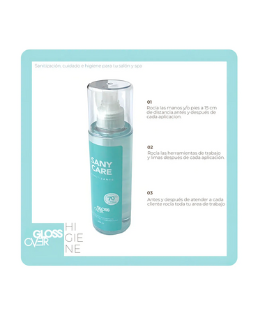 GLOSS OVER SANY CARE SANITIZANTE ANTISEPTICO 200 ML.