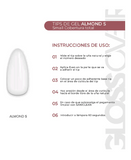 GLOSS OVER GELTIP ALMOND SMALL CRISTAL / COBERTURA TOTAL 550 PIEZAS