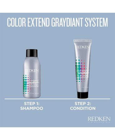 REDKEN TRAVEL KIT COLOR EXTEND GRAYDIANT SHAPOOO/CONDITIONER/25 BENEFITS - El Palacio De La Belleza