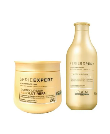 LP LOREAL SERIE EXPERT ABSOLUT REPAIR GOLD SH.300 ML/MASK 250 ML.+ MASCARA COFRE - El Palacio De La Belleza