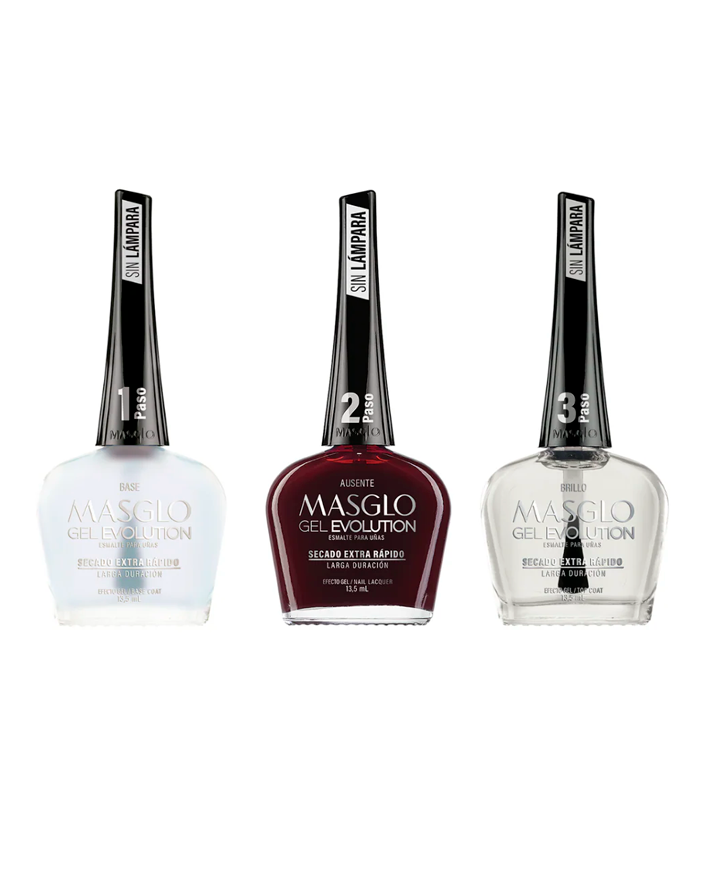 MASGLO KIT GEL EVOLUTION #10 BASE+COLOR+BRILLO