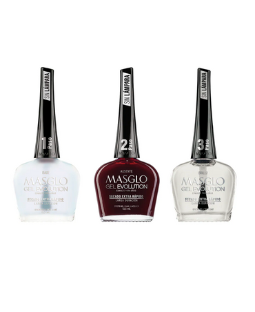 MASGLO KIT GEL EVOLUTION #10 BASE+COLOR+BRILLO