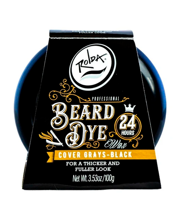 ROLDA BEARD DYE 24 HOURS COVER GRAYS-BLACK 100 GRS.