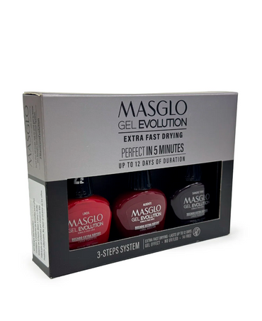 MASGLO KIT GEL EVOLUTION 3X 13.5 ML. #1 ROJOS INFALIBLES