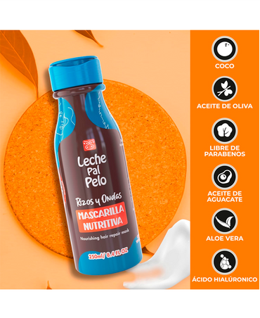 LECHE PAL PELO RIZOS & AFRO MASC. NUTRITIVA 250 ML.