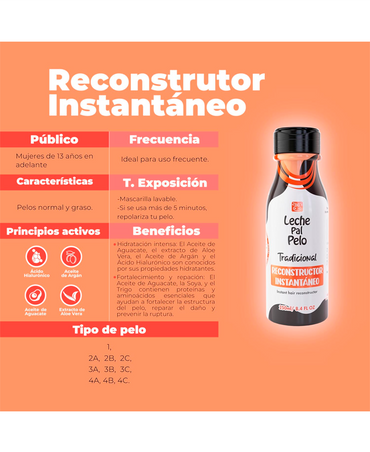 LECHE PAL PELO TRADICIONAL RECONSTRUCTOR INST. 250 ML.