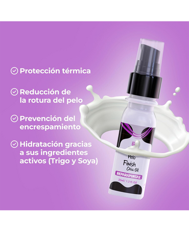 LECHE PAL PELO FINISH CHIA OIL TRAT. REPARAPUNTAS 30 ML.