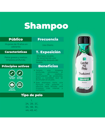 LECHE PAL PELO TRADICIONAL SHAMPOO 250 ML.