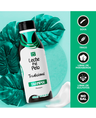 LECHE PAL PELO TRADICIONAL SHAMPOO 440 ML.