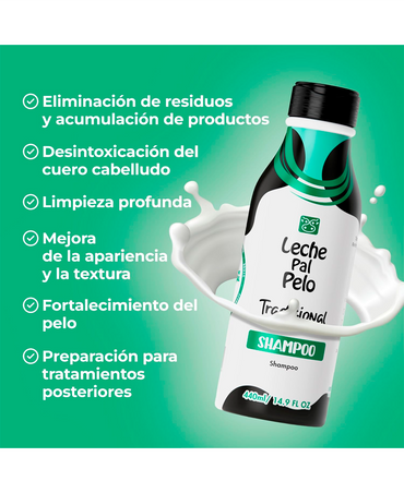 LECHE PAL PELO TRADICIONAL SHAMPOO 440 ML.