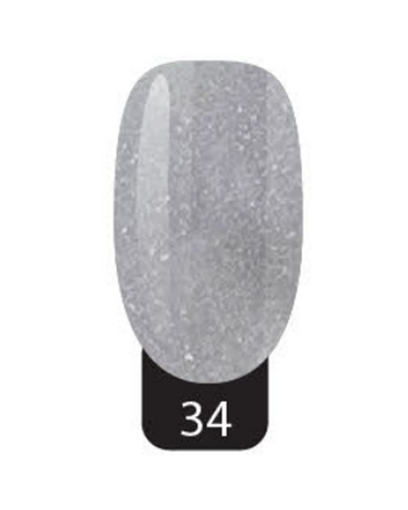 STUDIO NAILS ACRILICO COLECCION MATE #34 PLATA