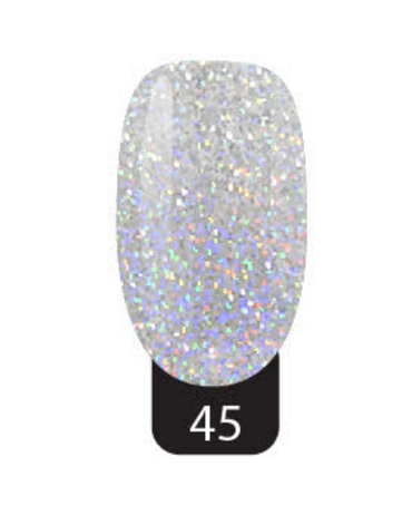 STUDIO NAILS ACRILICO COLECCION GLITTER #45 PLATA