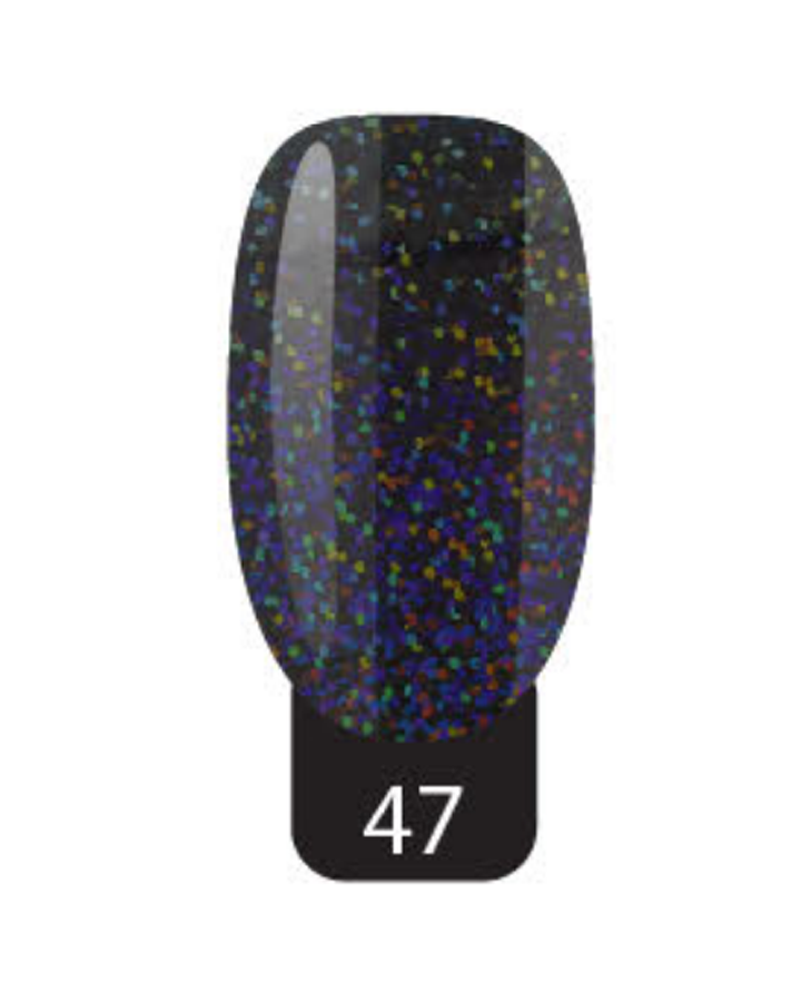 STUDIO NAILS ACRILICO COLECCION GLITTER #47 NEGRO