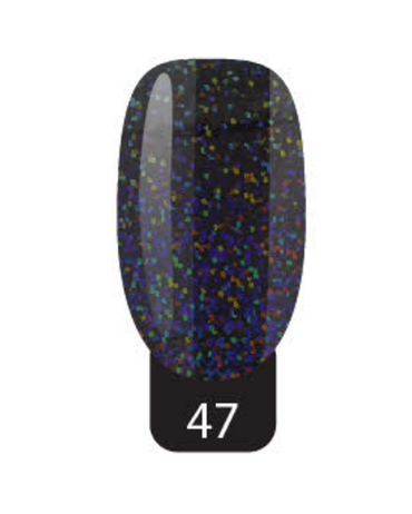 STUDIO NAILS ACRILICO COLECCION GLITTER #47 NEGRO