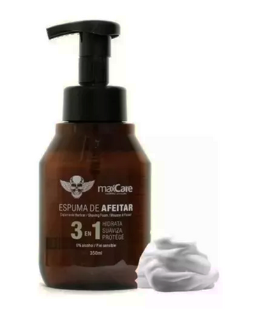 MAX CARE ESPUMA DE AFEITAR NO AEROSOL 3 EN 1 350 ML.