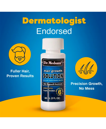 DR. MEDSAM MINOXIDIL PARA CABELLO Y BARBA AL 5% 60 ML. - El Palacio De La Belleza