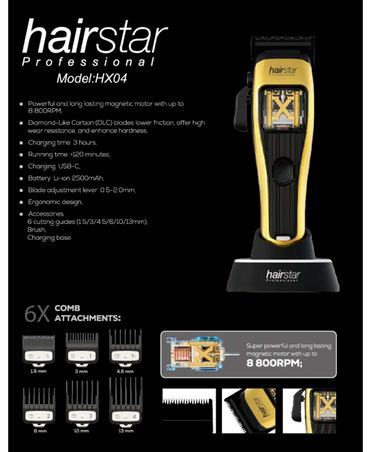 HAIRSTAR MAQUINA DE CORTE MAGLEV 10000 RPM HX04