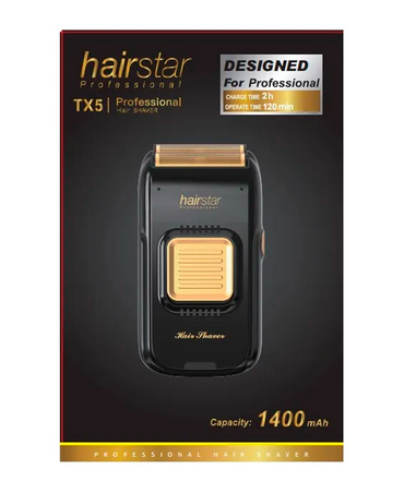 HAIRSTAR SHAVER RECARGABLE LITIO BLACK AND GOLD TX5