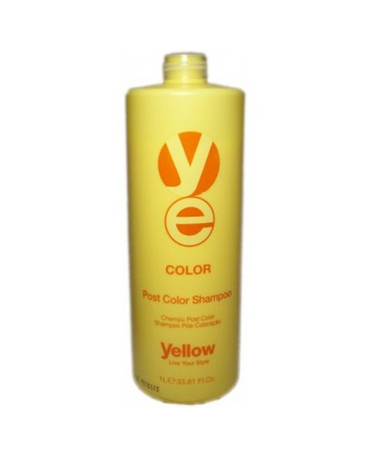 YELLOW COLOR SHAMPOO POST COLORE 1 LITRO.
