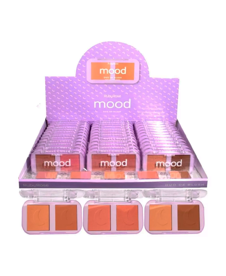 RUBY ROSE MOOD RUBOR DUO HB-576 6 DUOS MB01 AL MB10 BLISTER 36 PIEZAS