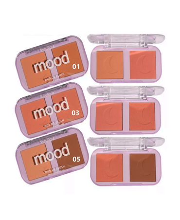 RUBY ROSE MOOD RUBOR DUO HB-576 6 DUOS MB01 AL MB10 BLISTER 36 PIEZAS