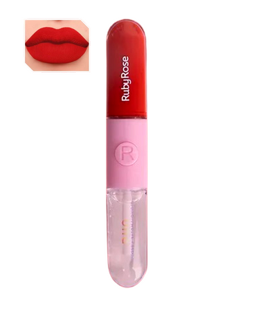 RUBY ROSE LIP GLOSS DUO MATE BRILLO TONO D01 HB-F568/G1
