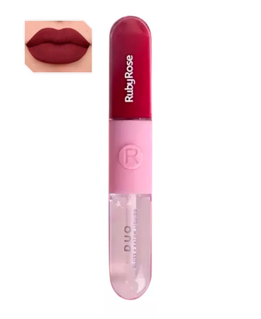 RUBY ROSE LIP GLOSS DUO MATE BRILLO TONO D03 HB-F568/G1