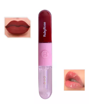 RUBY ROSE LIP GLOSS DUO MATE BRILLO TONO D07 HB-F568/G2