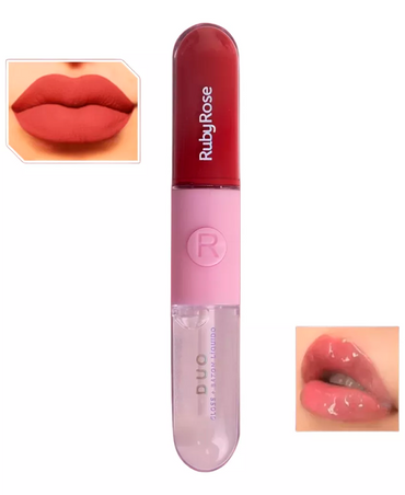 RUBY ROSE LIP GLOSS DUO MATE BRILLO TONO D09 HB-F568/G2