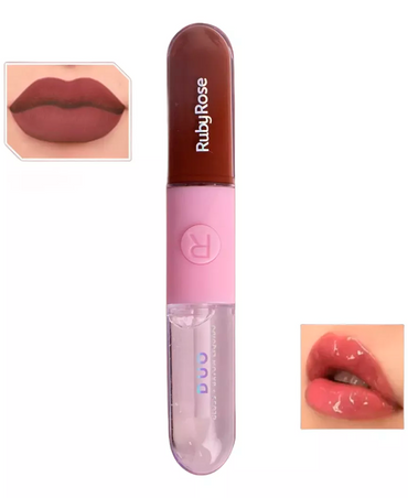 RUBY ROSE LIP GLOSS DUO MATE BRILLO TONO D10 HB-F568/G2