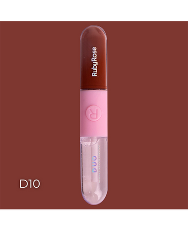 RUBY ROSE LIP GLOSS DUO MATE BRILLO TONO D10 HB-F568/G2