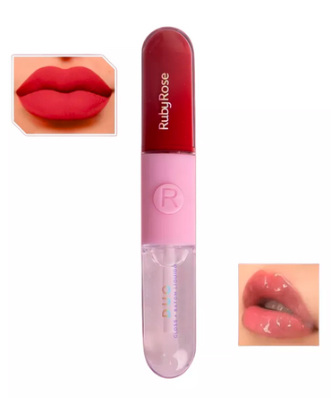 RUBY ROSE LIP GLOSS DUO MATE BRILLO TONO D12 HB-F568/G2