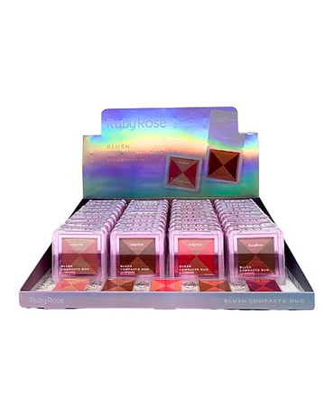 RUBY ROSE BLUSH COMPACTO DUO HB-F585-1 BLISTER 36 PIEZAS 5 TONOS