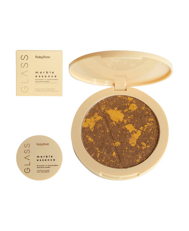 RUBY ROSE GLASS BRONZER E ILUMINADOR MARMORIZADO HB-F1605-2 BLISTER CON 12