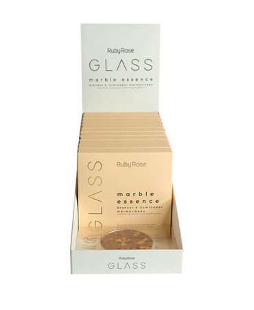 RUBY ROSE GLASS BRONZER E ILUMINADOR MARMORIZADO HB-F1605-2 BLISTER CON 12