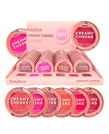RUBY ROSE CREAMY CHEEKS RUBOR EN CREMA  HB-M02 BLISTER CON 36 PZAS.