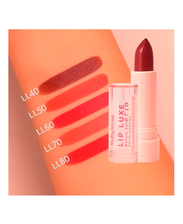 RUBY ROSE LIP LUXE SATIN LIPSTICK TONO LL40 HB-L6000-4