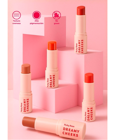 RUBY ROSE DREAMY CHEEKS BLUSH CREMOSO STICK HB-M01-2 SOFT PINK