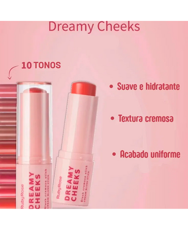 RUBY ROSE DREAMY CHEEKS BLUSH CREMOSO STICK HB-M01-4 CHESNUT