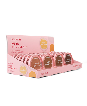 RUBY ROSE PURE PORCELAIN POLVO COMPACTO BLISTER CON 4 TONOS 24 PIEZAS HB-M401 GRUPO 1