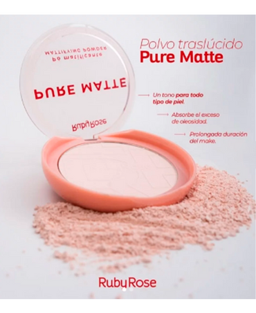 RUBY ROSE PURE MATTE POWDER POLVO MATIFICANTE HB-M402 BLISTER CON 12