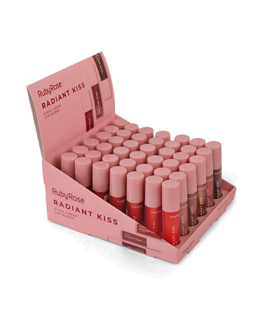 RUBY ROSE RADIANT KISS LIP GLOSS BLISTER CON 24 PIEZAS HB-L6400