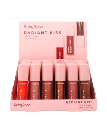 RUBY ROSE RADIANT KISS LIP GLOSS BLISTER CON 24 PIEZAS HB-L6400