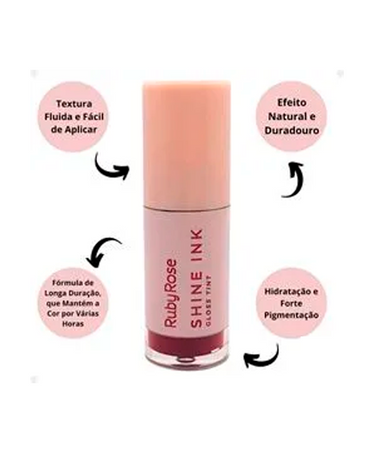 RUBY ROSE SHINE INK GLOSS TINT HB-L6600-4 S140
