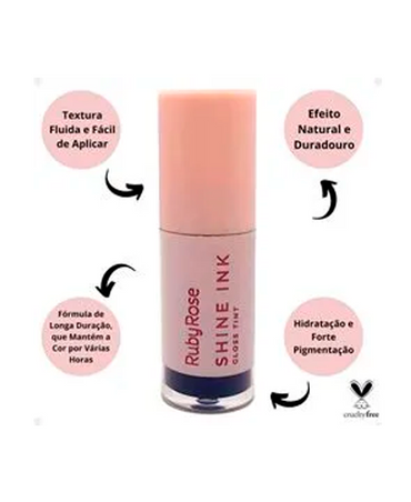 RUBY ROSE SHINE INK GLOSS TINT HB-L6600-6 S160