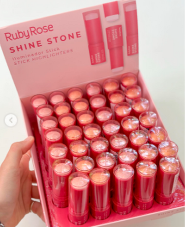 RUBY ROSE SHINE STONE ILUMINADOR EN BARRA HB-M702 BLISTER CON 36 PZAS.