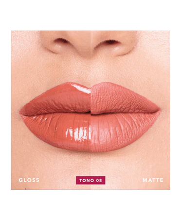 RUBY ROSE DUO KISS DUO LIPSTICK HB-L6203-8 /G2 DK08